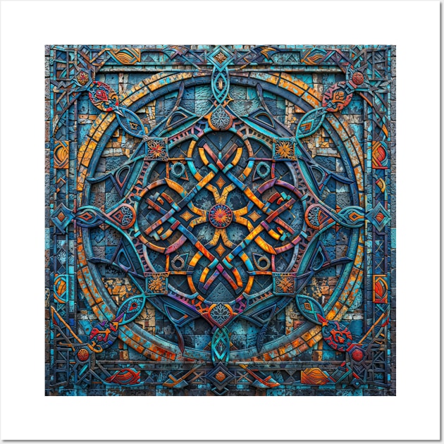 Interlocking Abstract Geometric Figures Dimensions Wall Art by Creative Art Universe